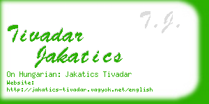 tivadar jakatics business card